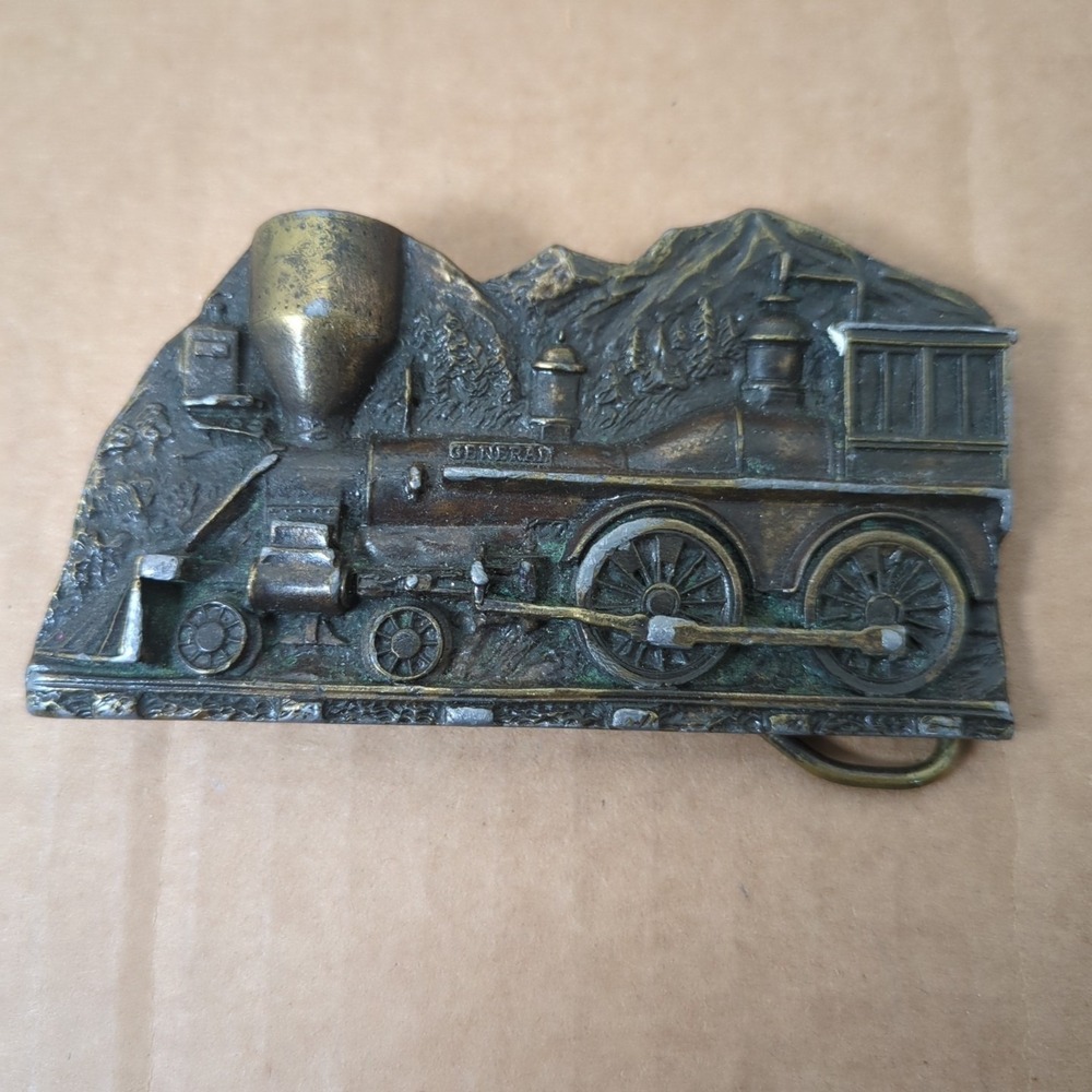 Broken Locomotive Train Belt Buckle 1977 Captain Hawks Sky Patrol